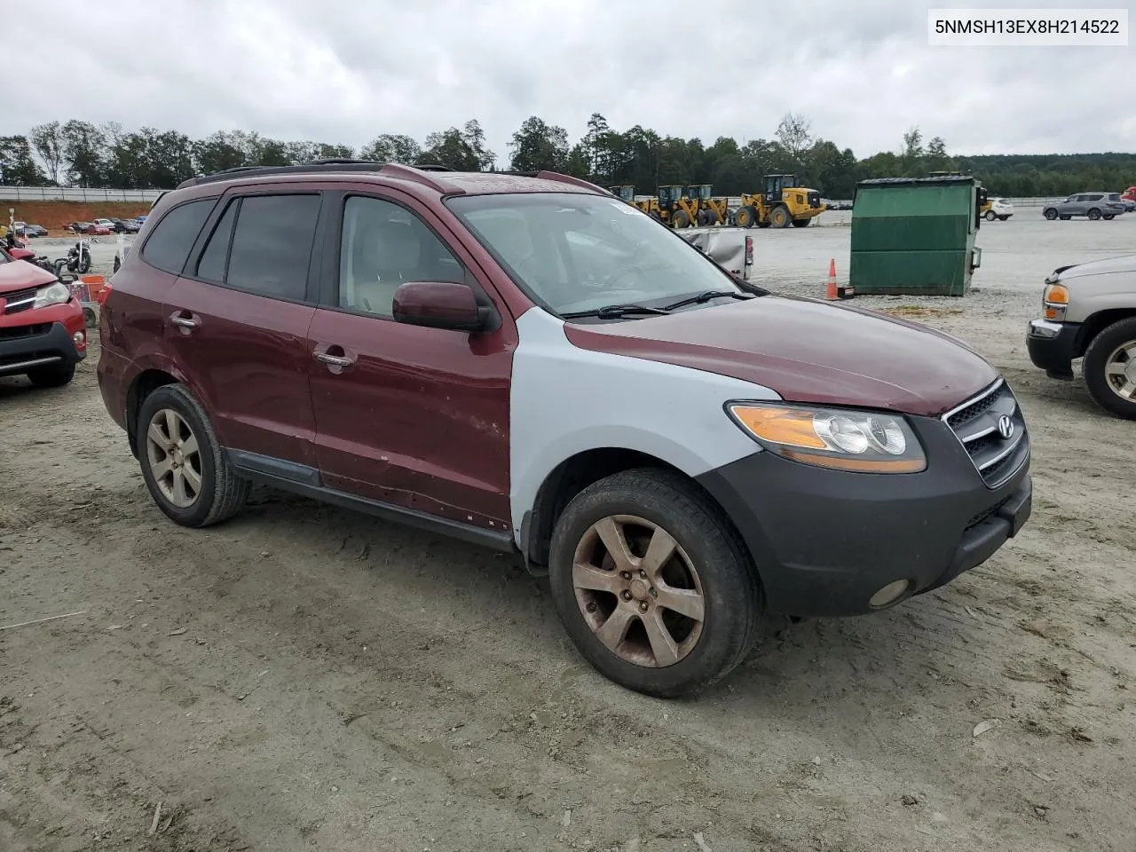 2008 Hyundai Santa Fe Se VIN: 5NMSH13EX8H214522 Lot: 70185564