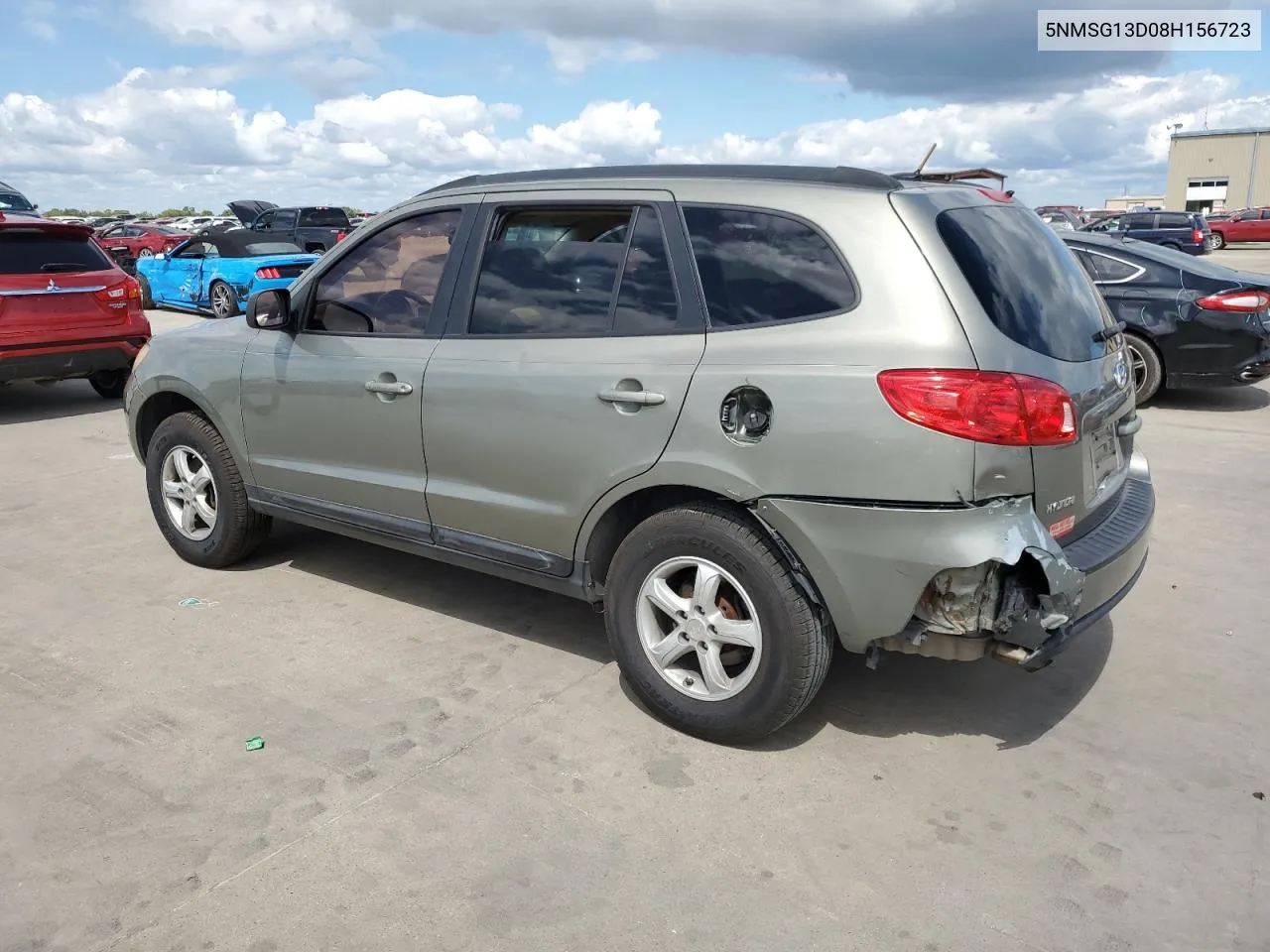 2008 Hyundai Santa Fe Gls VIN: 5NMSG13D08H156723 Lot: 71255544