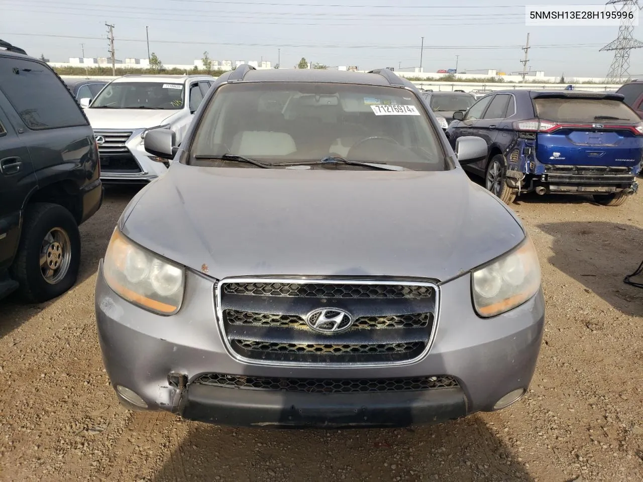 5NMSH13E28H195996 2008 Hyundai Santa Fe Se