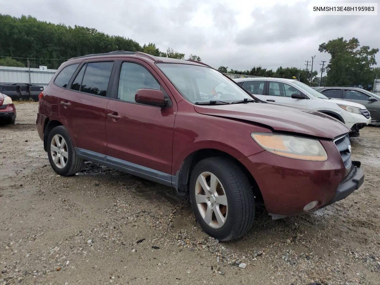 2008 Hyundai Santa Fe Se VIN: 5NMSH13E48H195983 Lot: 71816664