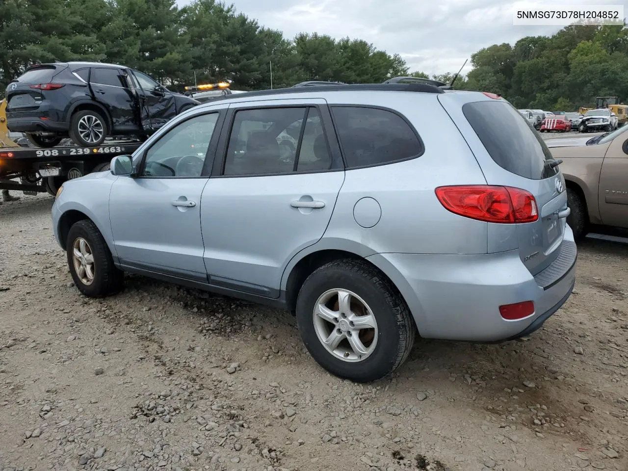 2008 Hyundai Santa Fe Gls VIN: 5NMSG73D78H204852 Lot: 72005534