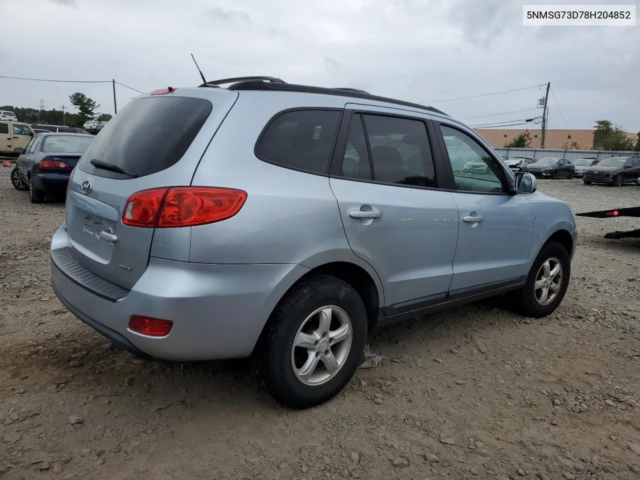 2008 Hyundai Santa Fe Gls VIN: 5NMSG73D78H204852 Lot: 72005534