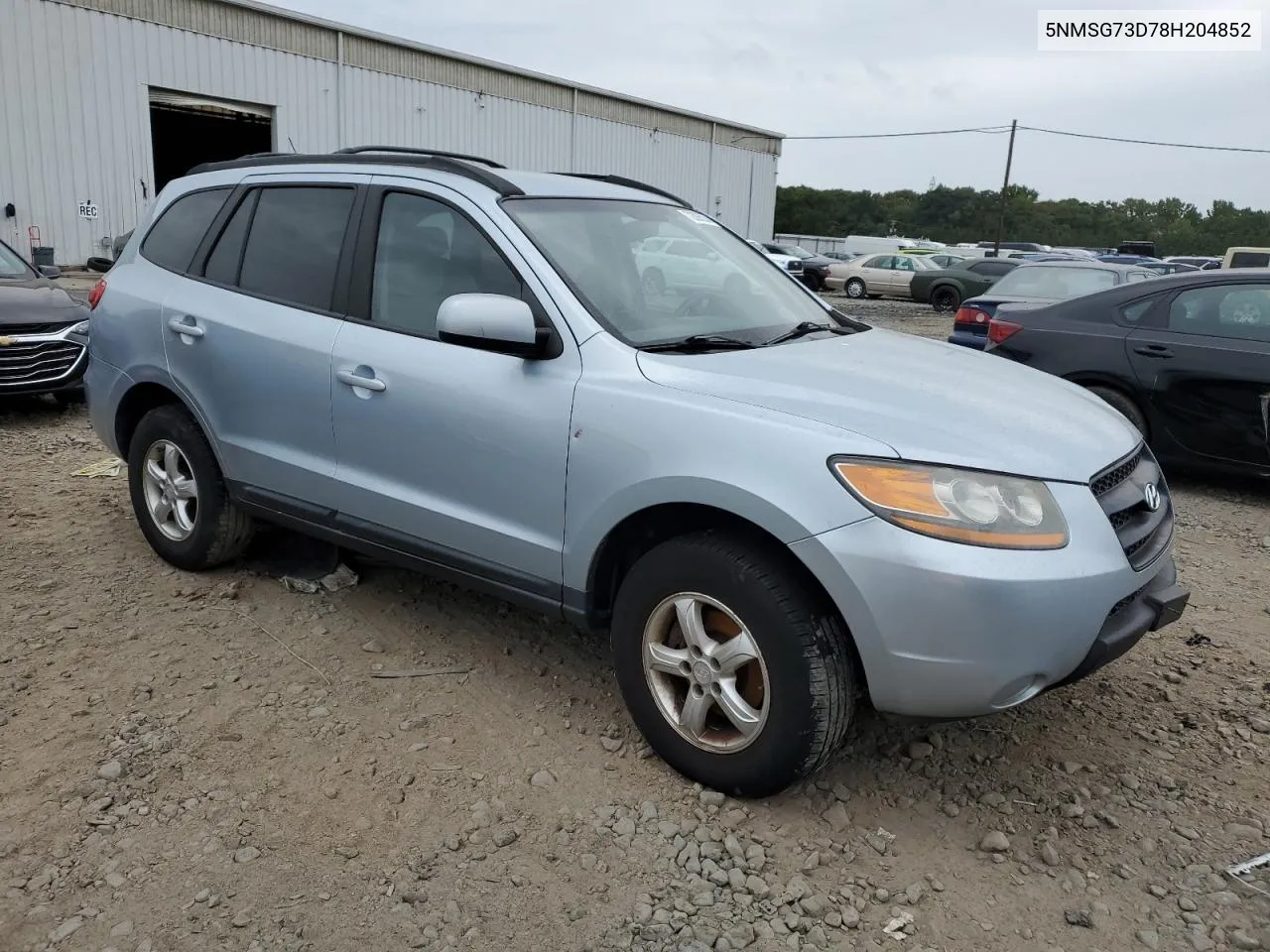 2008 Hyundai Santa Fe Gls VIN: 5NMSG73D78H204852 Lot: 72005534