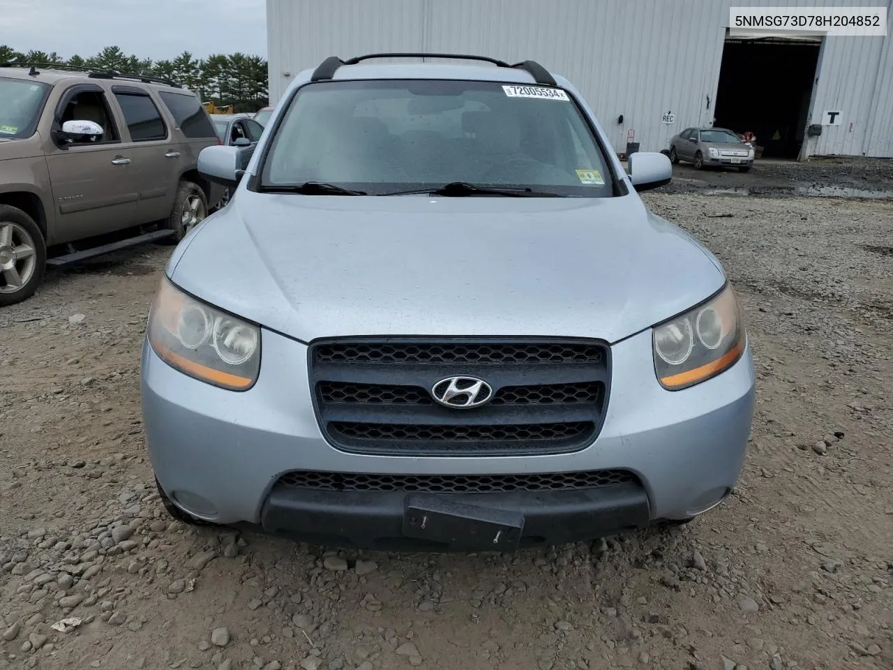 5NMSG73D78H204852 2008 Hyundai Santa Fe Gls