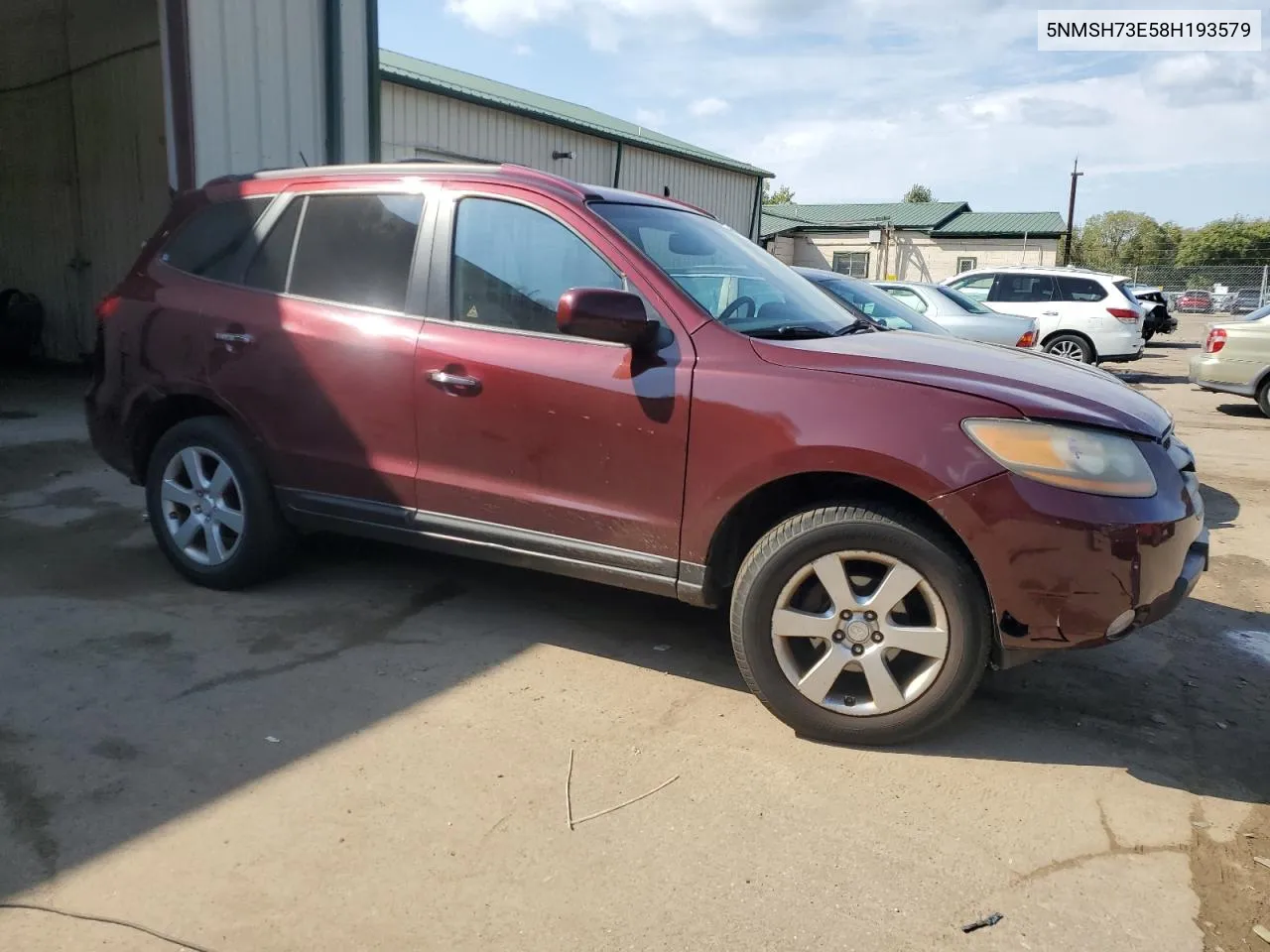 2008 Hyundai Santa Fe Se VIN: 5NMSH73E58H193579 Lot: 72085174