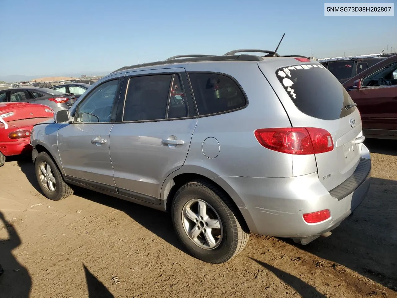 2008 Hyundai Santa Fe Gls VIN: 5NMSG73D38H202807 Lot: 73045054