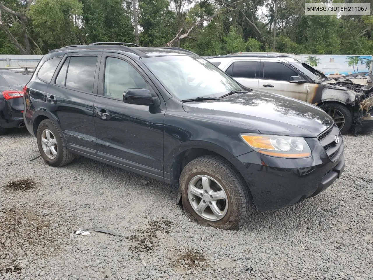 2008 Hyundai Santa Fe Gls VIN: 5NMSG73D18H211067 Lot: 73226704