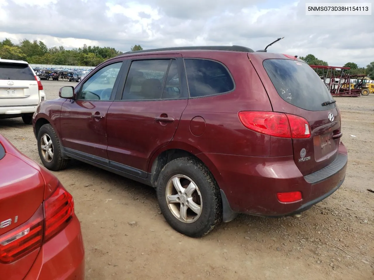 2008 Hyundai Santa Fe Gls VIN: 5NMSG73D38H154113 Lot: 73528064