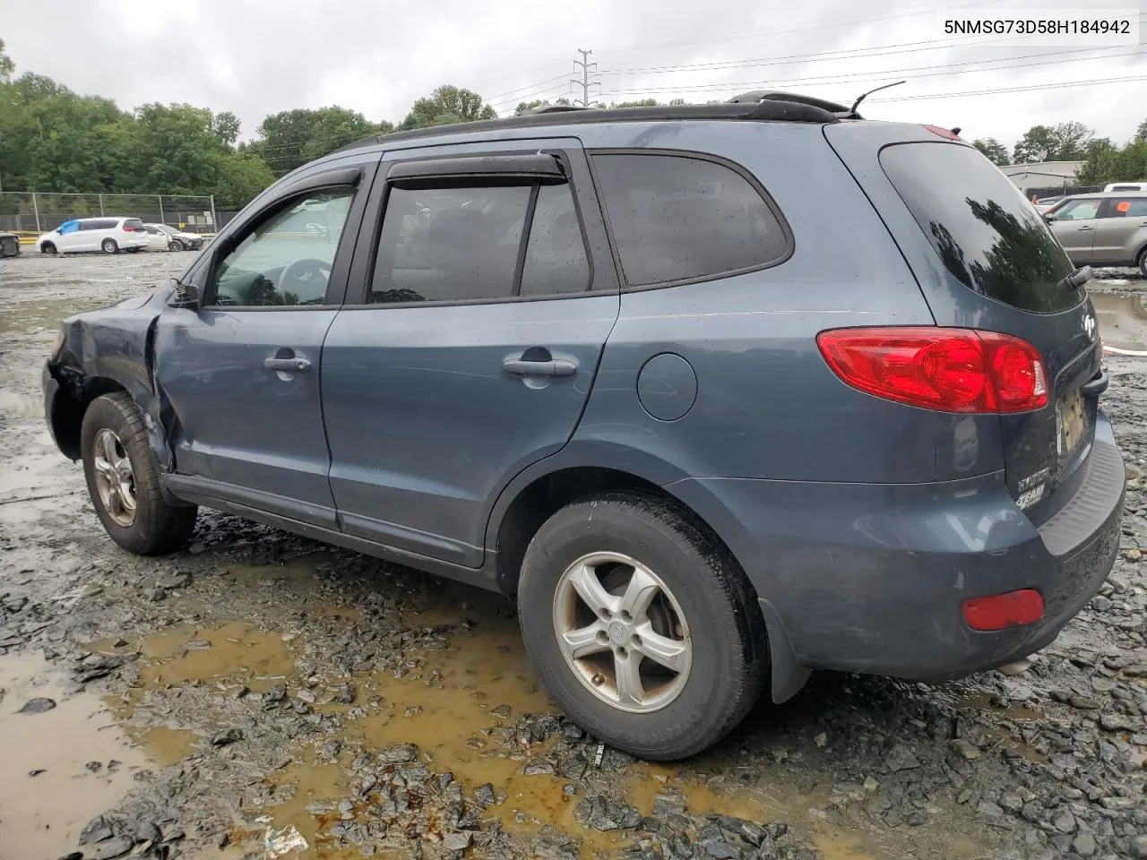 2008 Hyundai Santa Fe Gls VIN: 5NMSG73D58H184942 Lot: 73582994