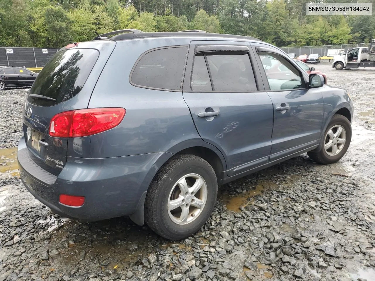 2008 Hyundai Santa Fe Gls VIN: 5NMSG73D58H184942 Lot: 73582994