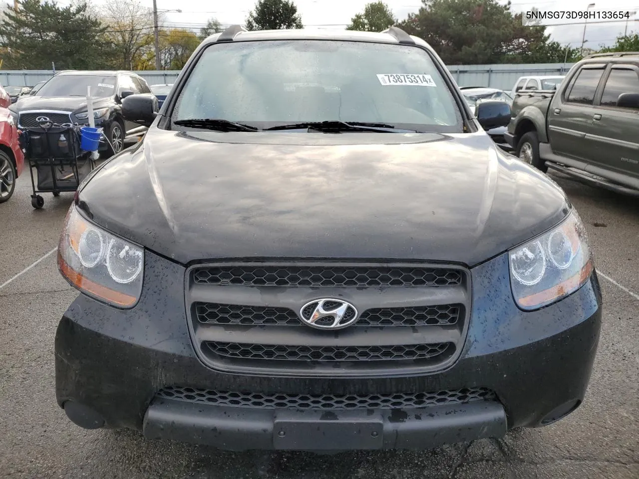 2008 Hyundai Santa Fe Gls VIN: 5NMSG73D98H133654 Lot: 73875314