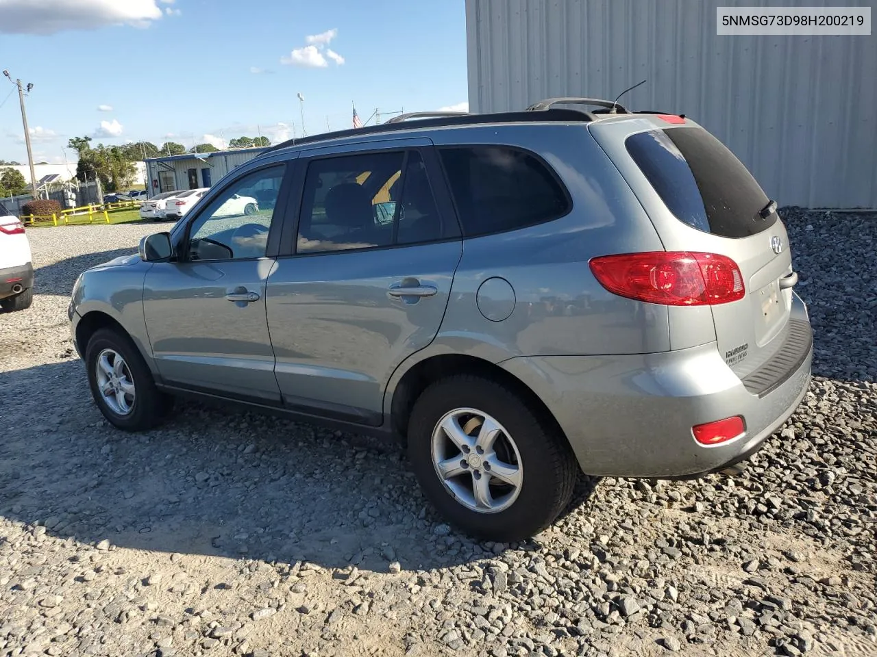 2008 Hyundai Santa Fe Gls VIN: 5NMSG73D98H200219 Lot: 73921754