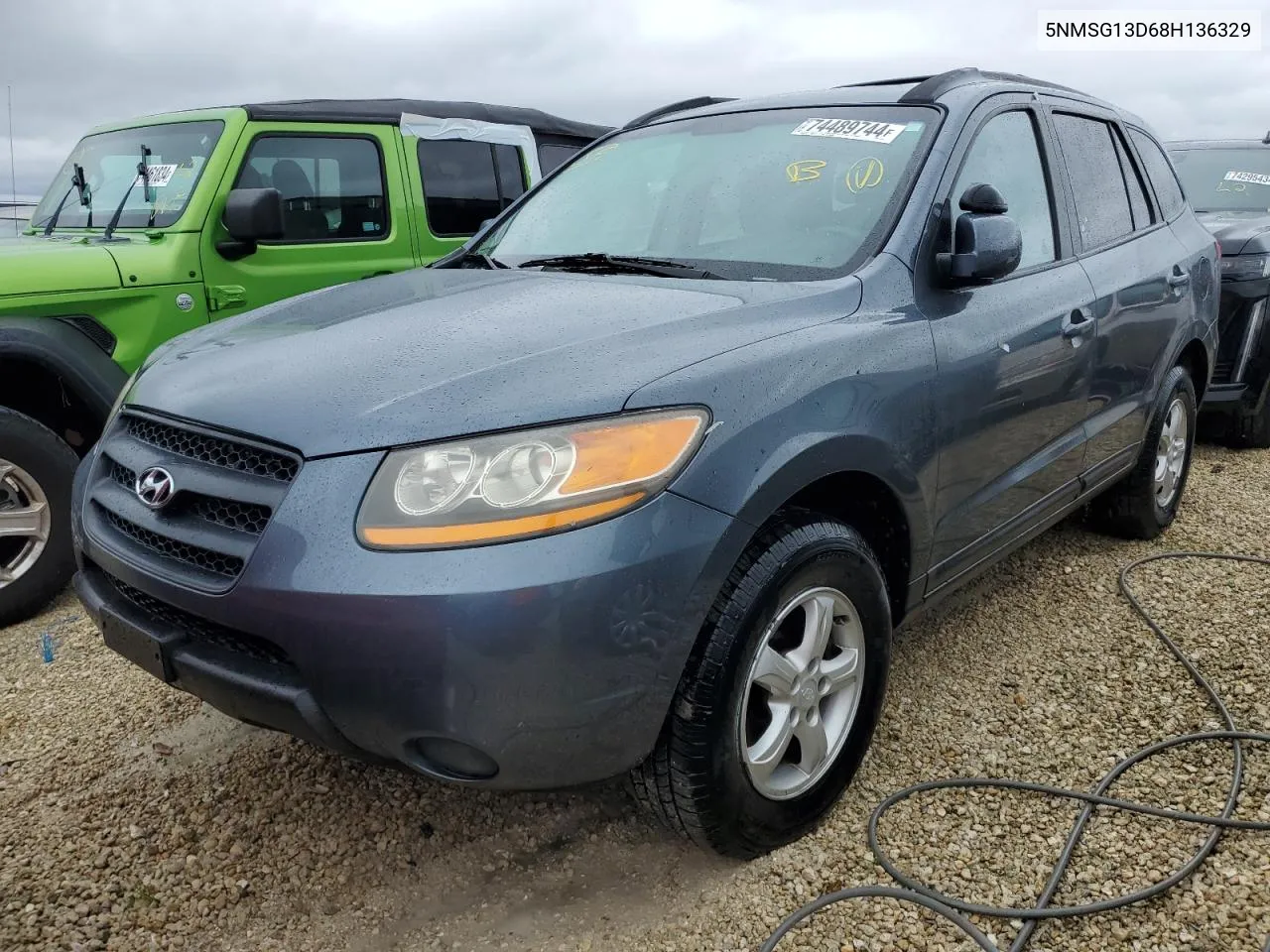 2008 Hyundai Santa Fe Gls VIN: 5NMSG13D68H136329 Lot: 74489744