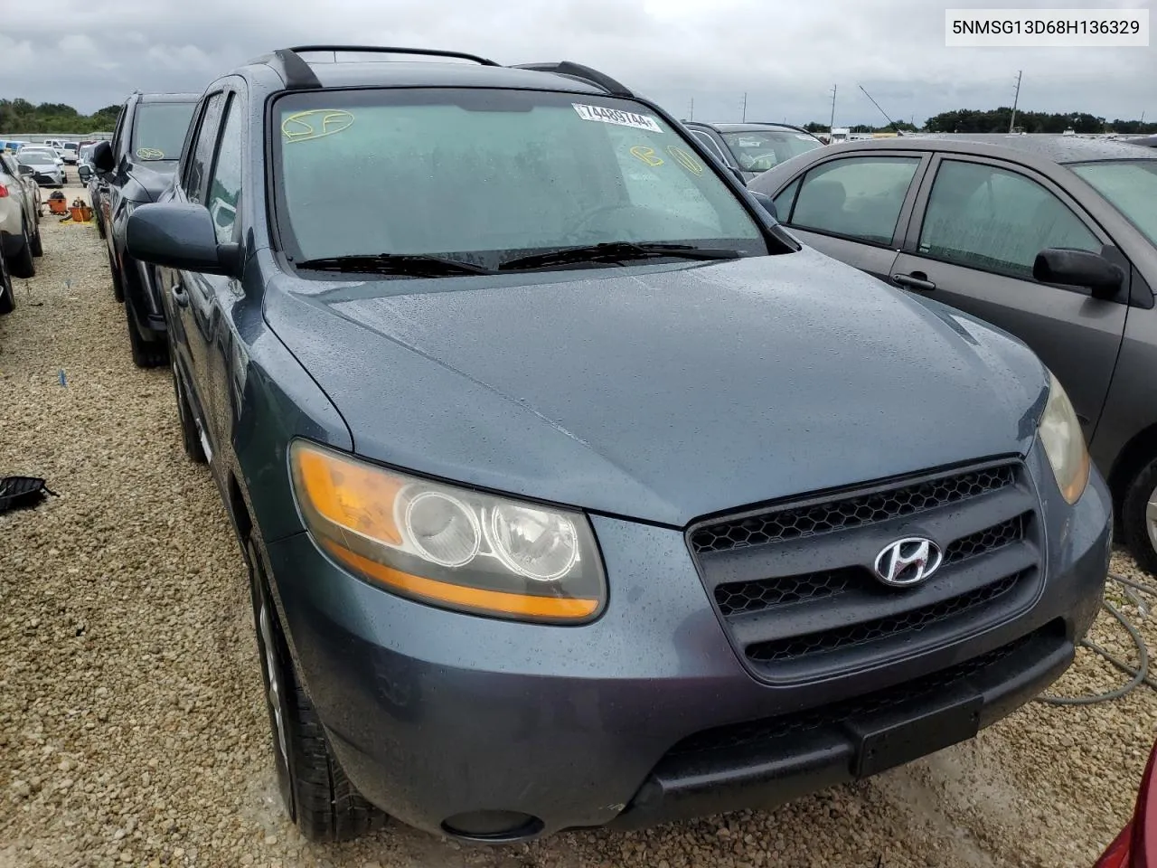 2008 Hyundai Santa Fe Gls VIN: 5NMSG13D68H136329 Lot: 74489744