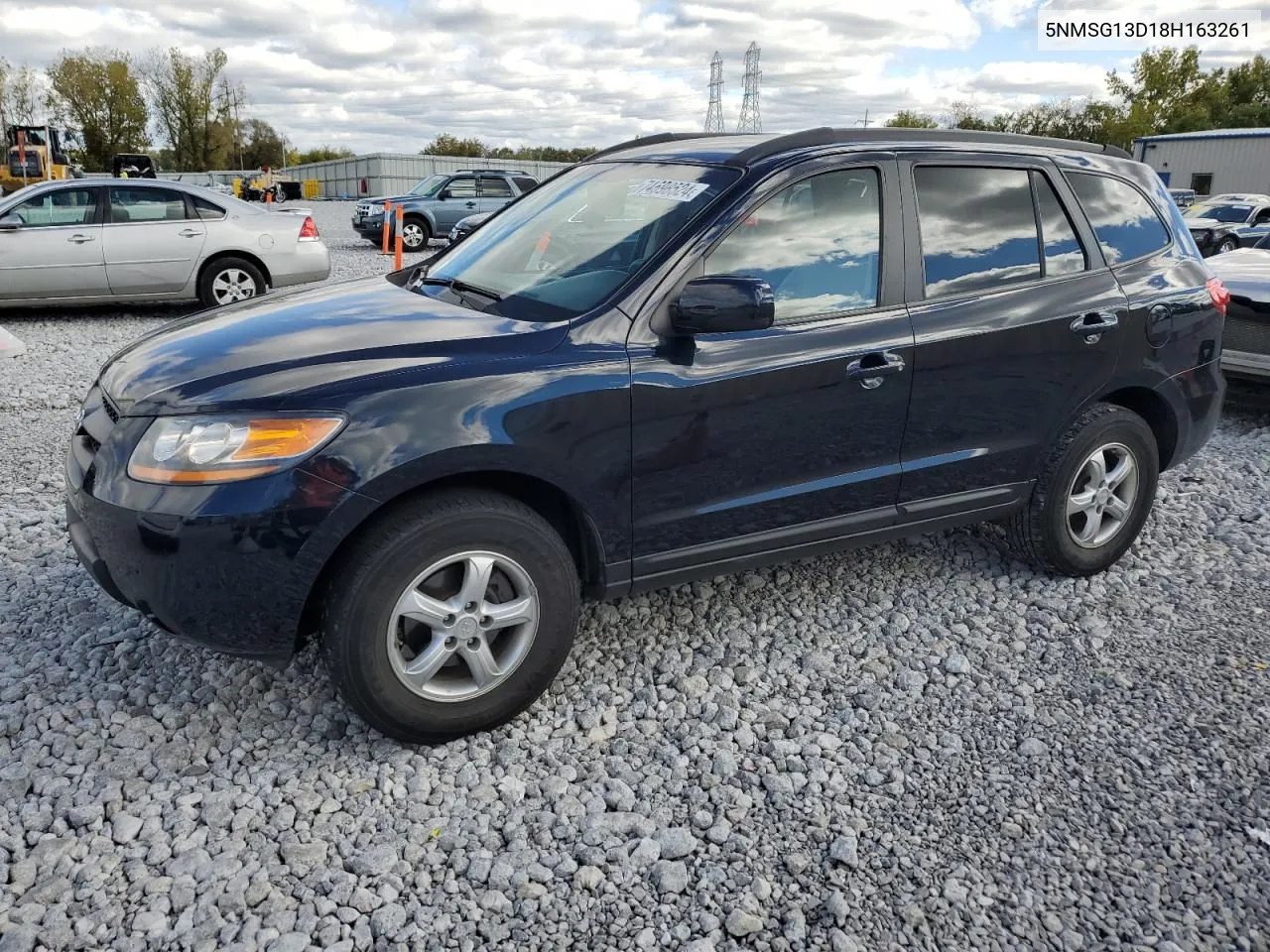 2008 Hyundai Santa Fe Gls VIN: 5NMSG13D18H163261 Lot: 74598524