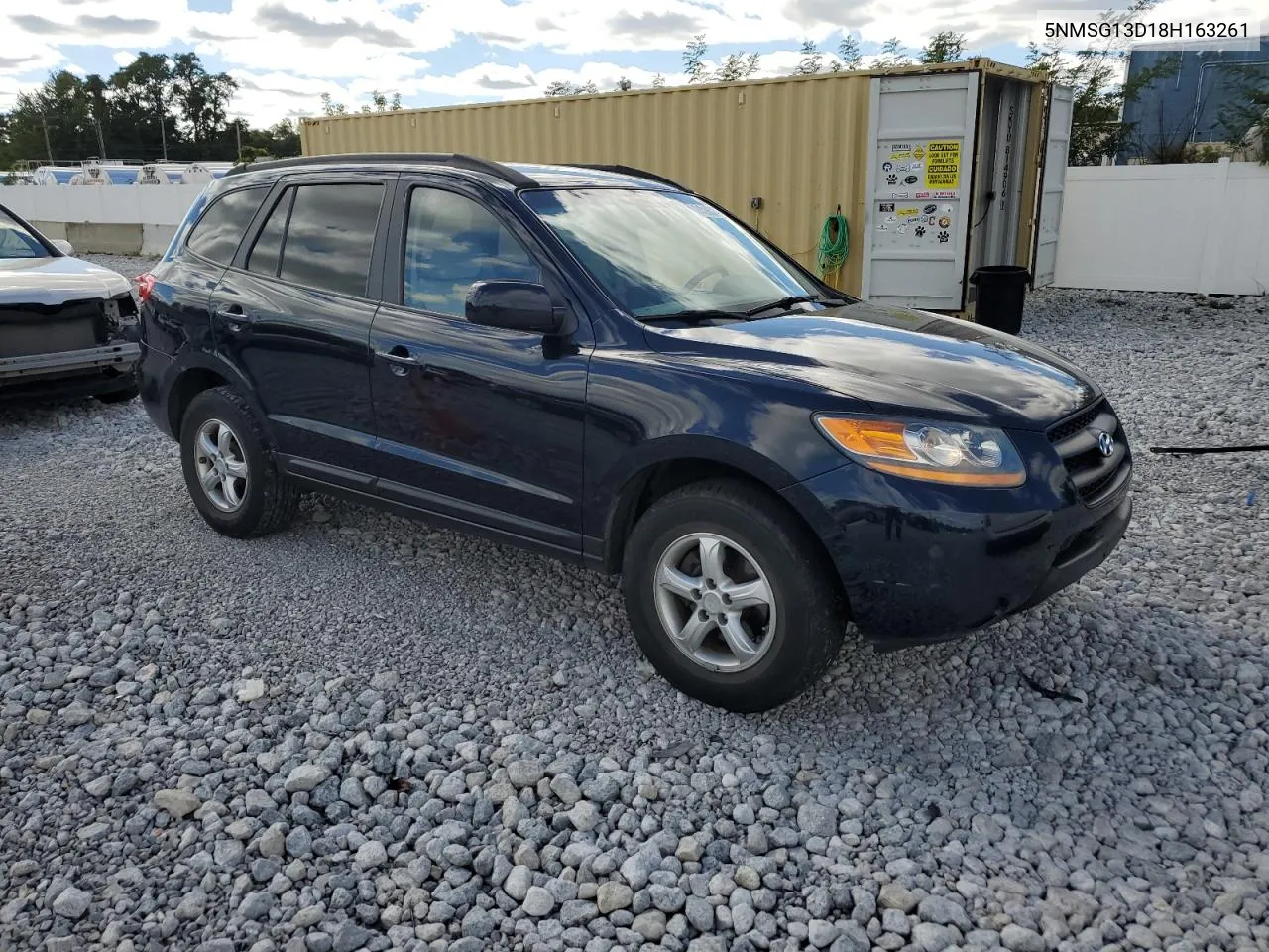 2008 Hyundai Santa Fe Gls VIN: 5NMSG13D18H163261 Lot: 74598524