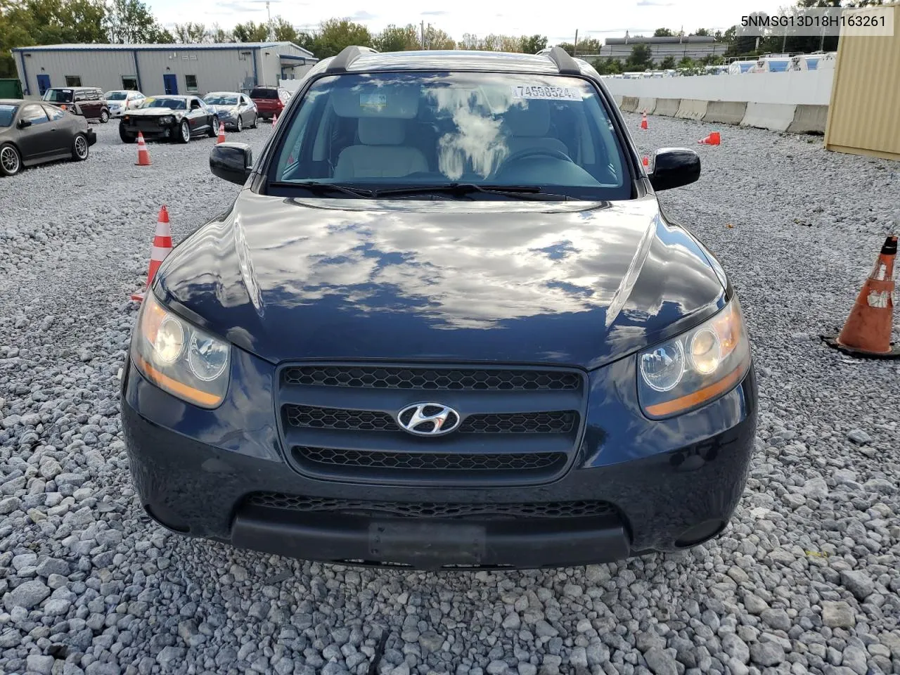 2008 Hyundai Santa Fe Gls VIN: 5NMSG13D18H163261 Lot: 74598524