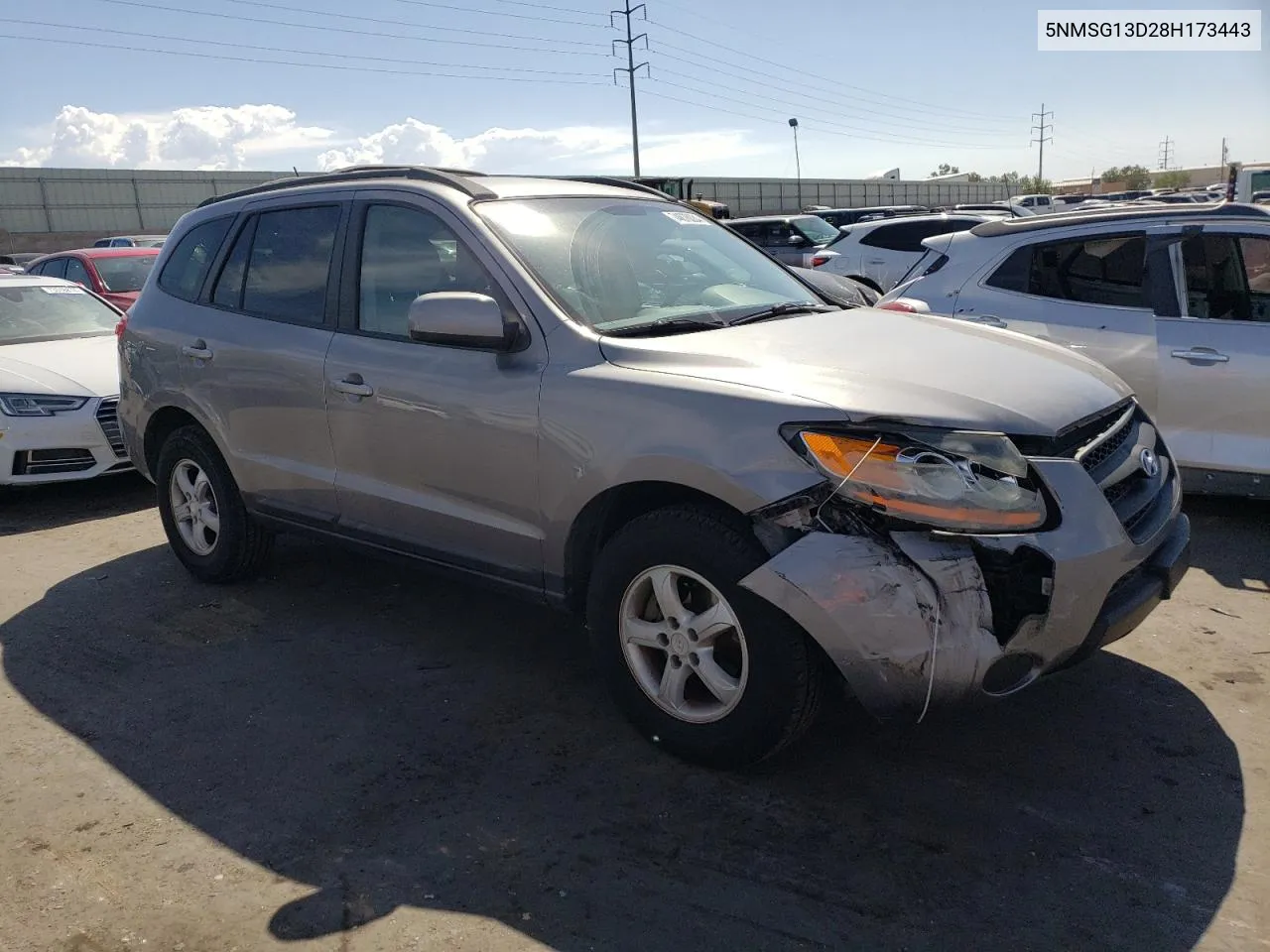 2008 Hyundai Santa Fe Gls VIN: 5NMSG13D28H173443 Lot: 74876084