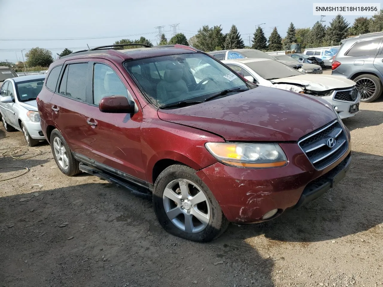 2008 Hyundai Santa Fe Se VIN: 5NMSH13E18H184956 Lot: 75173574