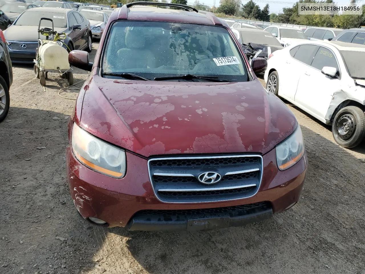 5NMSH13E18H184956 2008 Hyundai Santa Fe Se