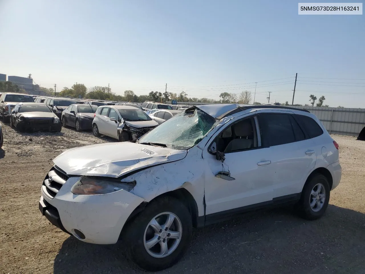 2008 Hyundai Santa Fe Gls VIN: 5NMSG73D28H163241 Lot: 75309064