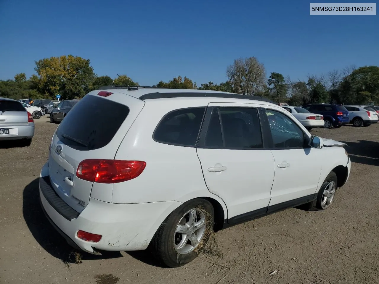 2008 Hyundai Santa Fe Gls VIN: 5NMSG73D28H163241 Lot: 75309064