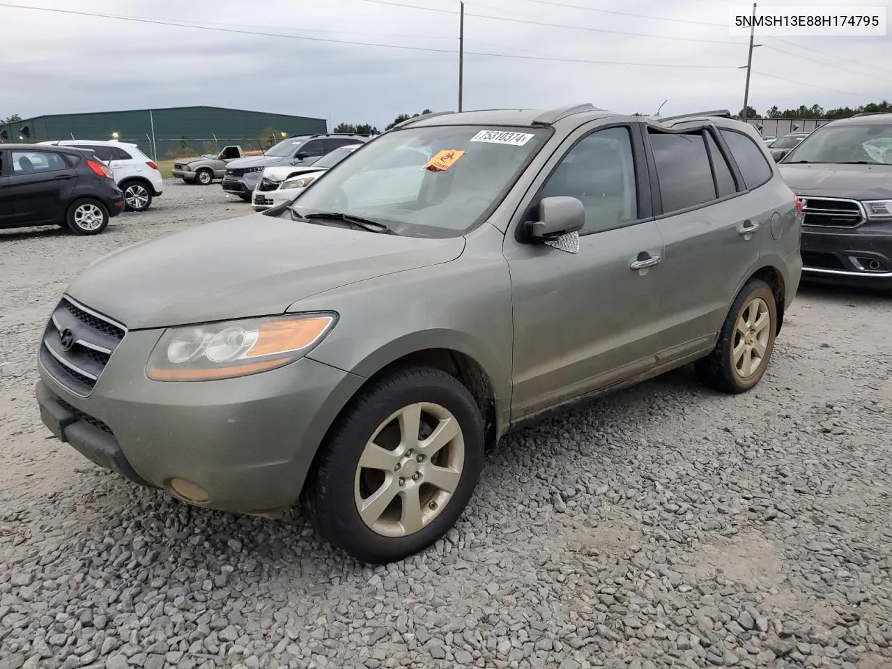 2008 Hyundai Santa Fe Se VIN: 5NMSH13E88H174795 Lot: 75310374