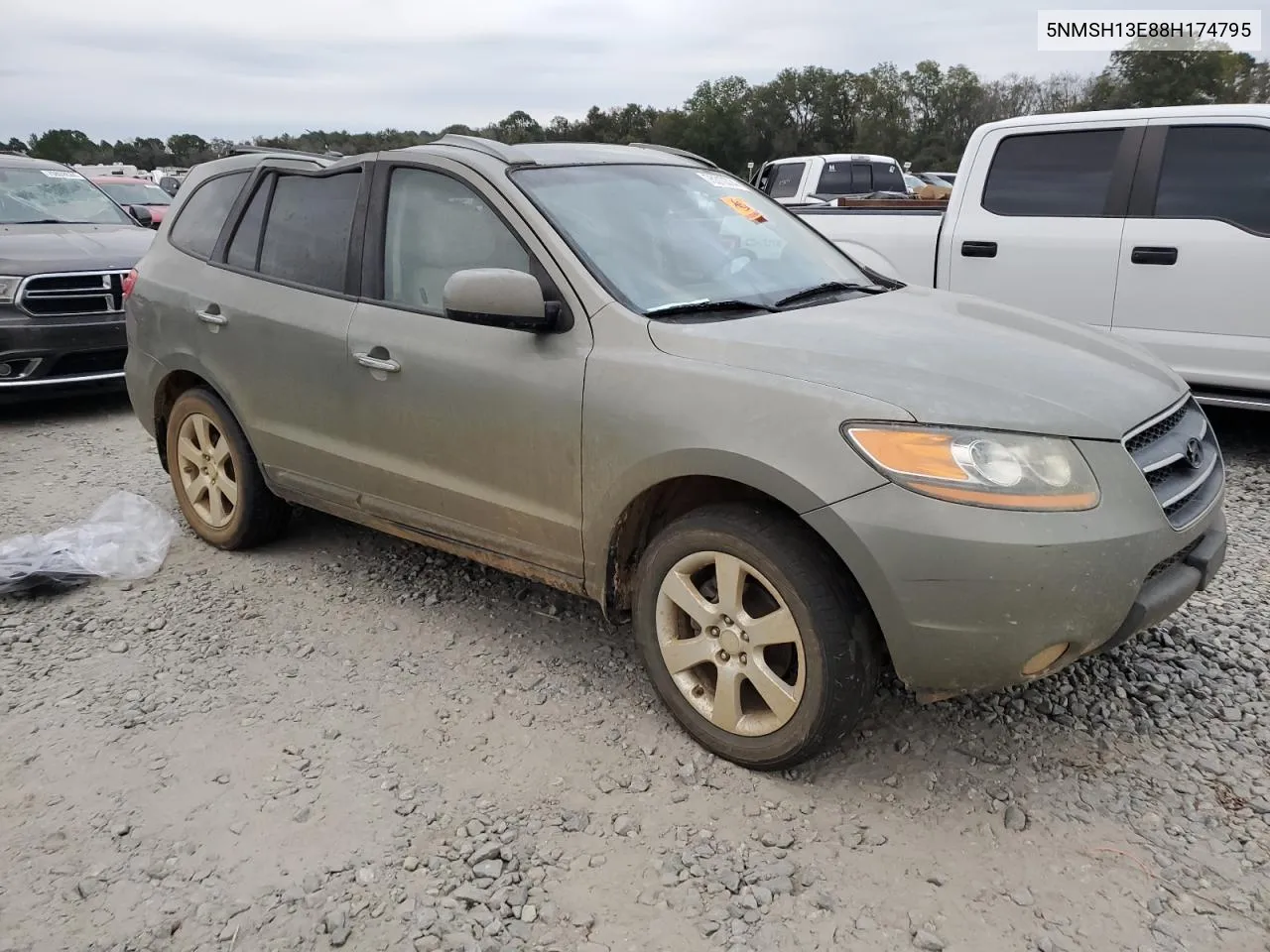 5NMSH13E88H174795 2008 Hyundai Santa Fe Se