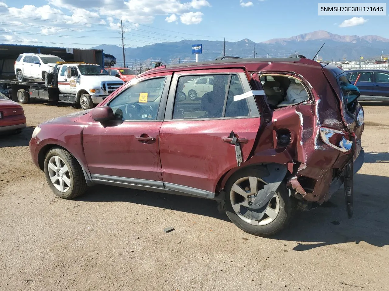 2008 Hyundai Santa Fe Se VIN: 5NMSH73E38H171645 Lot: 75545434