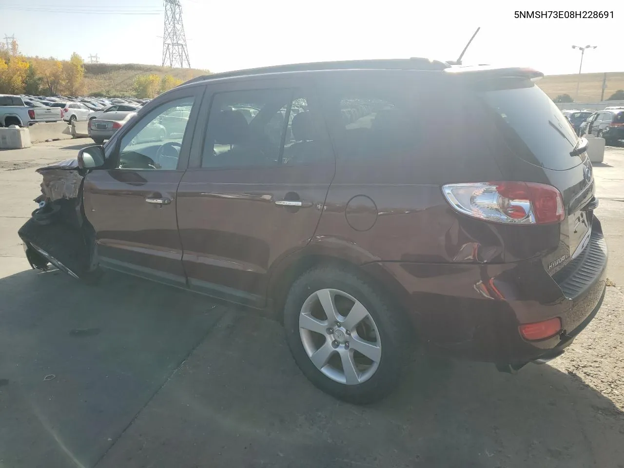 2008 Hyundai Santa Fe Se VIN: 5NMSH73E08H228691 Lot: 75559974