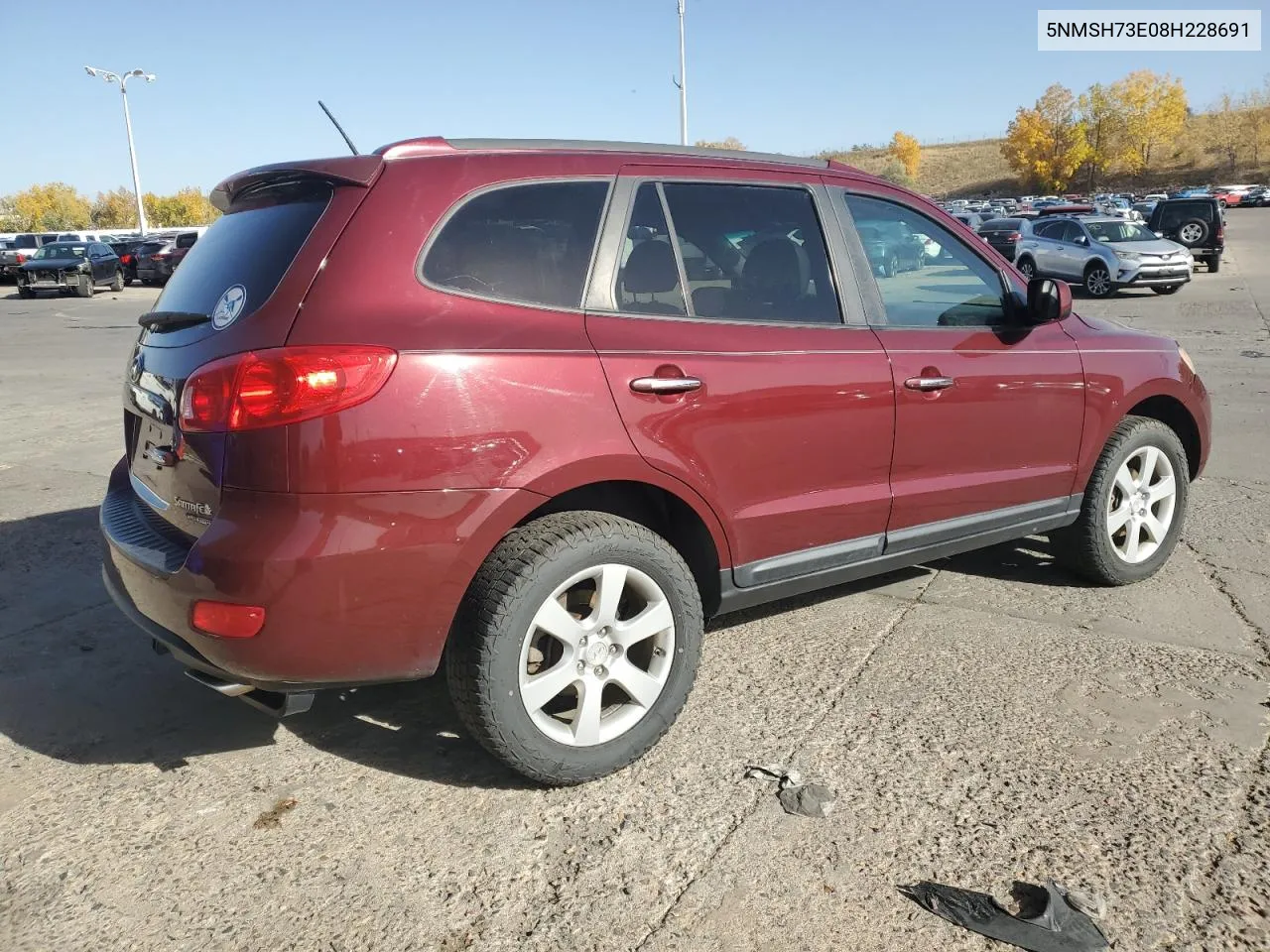 2008 Hyundai Santa Fe Se VIN: 5NMSH73E08H228691 Lot: 75559974