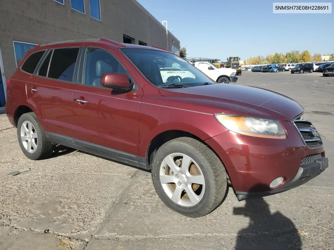 2008 Hyundai Santa Fe Se VIN: 5NMSH73E08H228691 Lot: 75559974