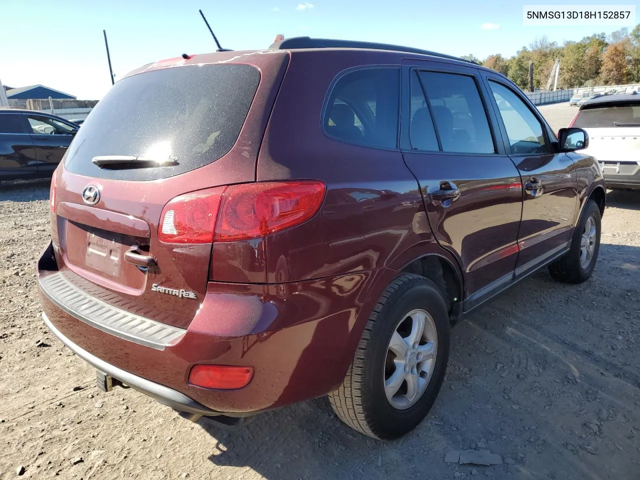 2008 Hyundai Santa Fe Gls VIN: 5NMSG13D18H152857 Lot: 75560954