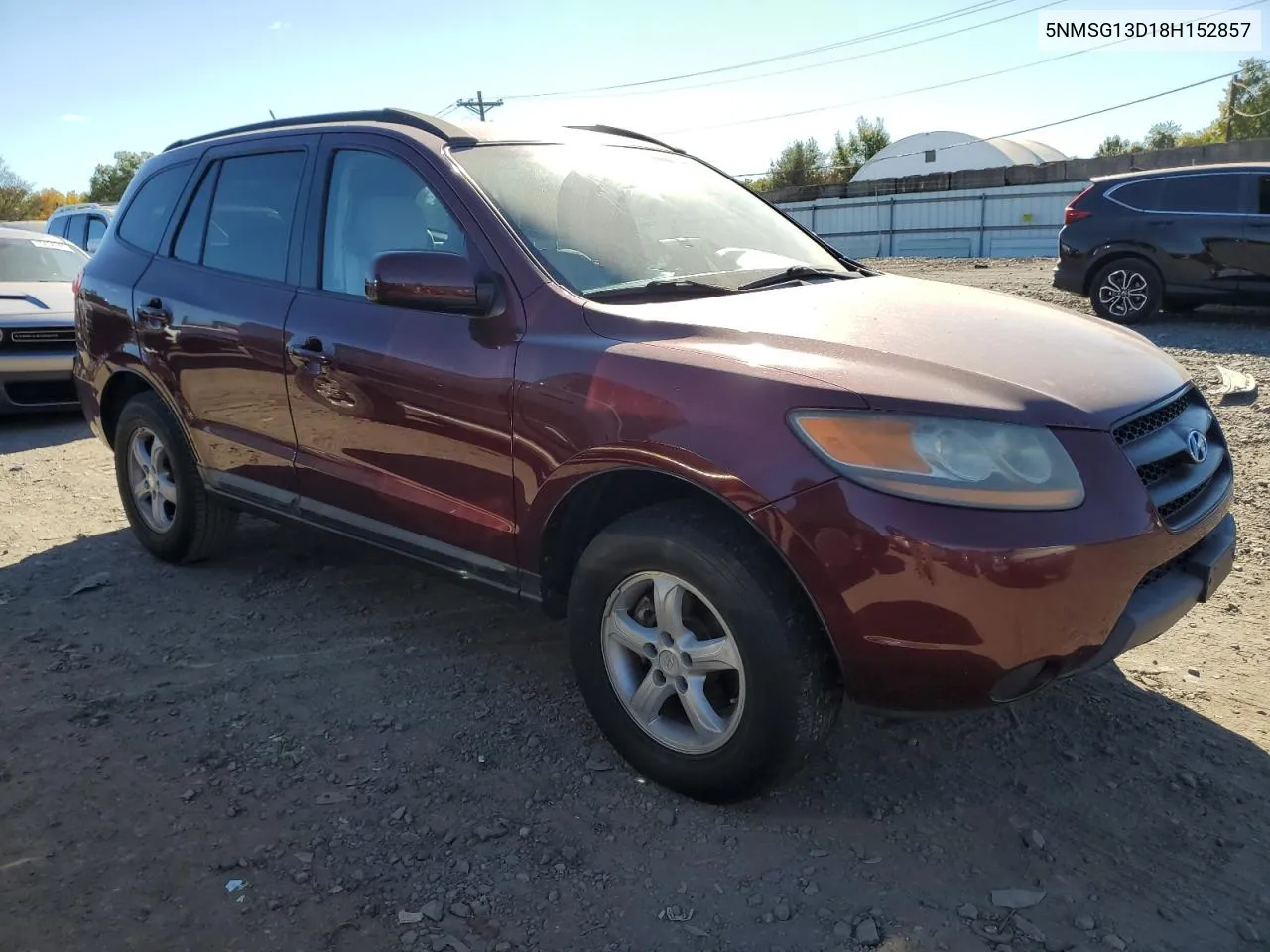 5NMSG13D18H152857 2008 Hyundai Santa Fe Gls