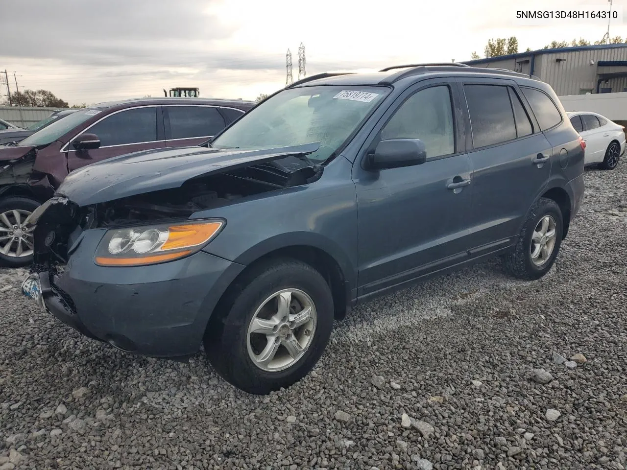 2008 Hyundai Santa Fe Gls VIN: 5NMSG13D48H164310 Lot: 75819774