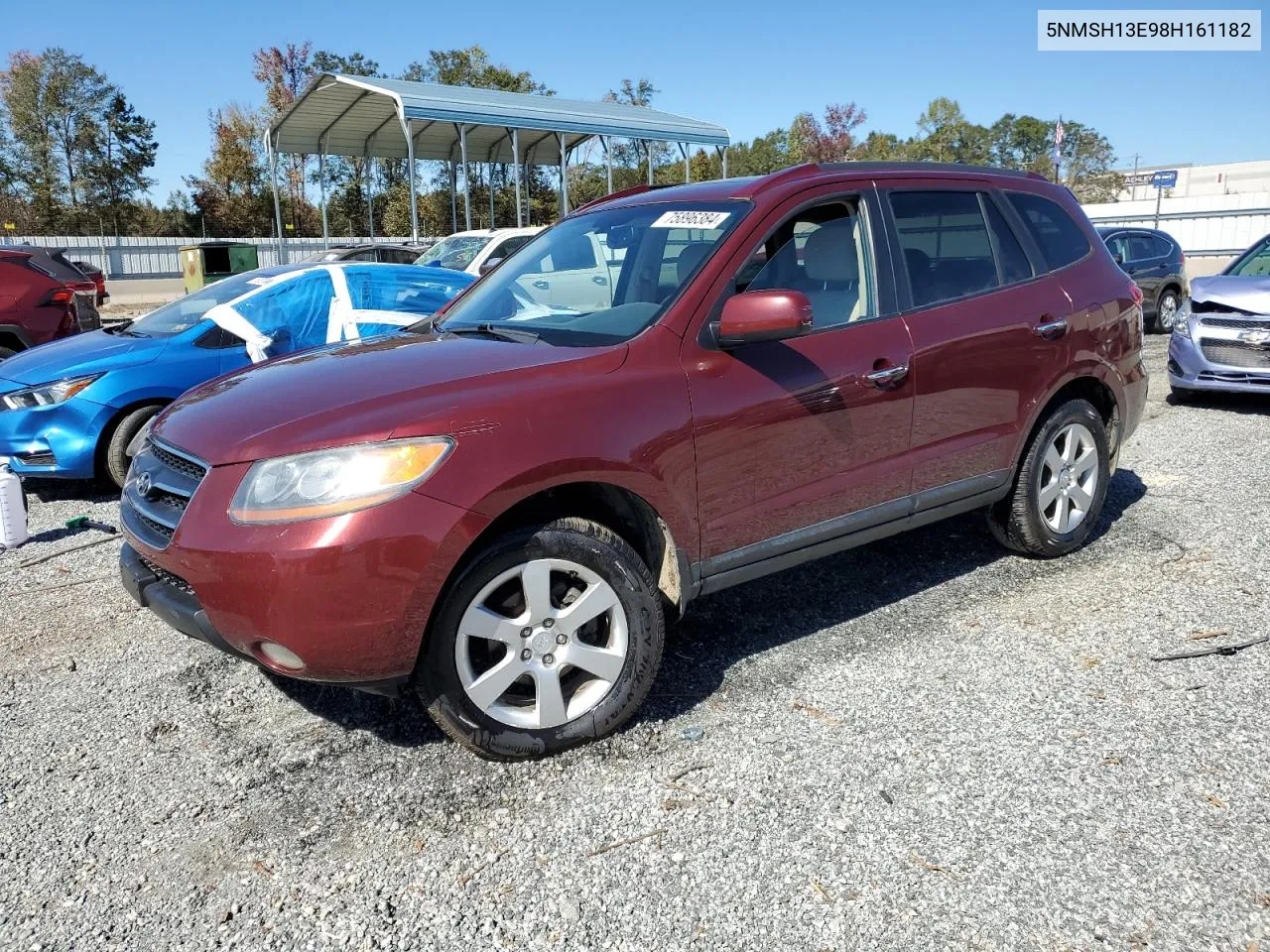 2008 Hyundai Santa Fe Se VIN: 5NMSH13E98H161182 Lot: 75896384