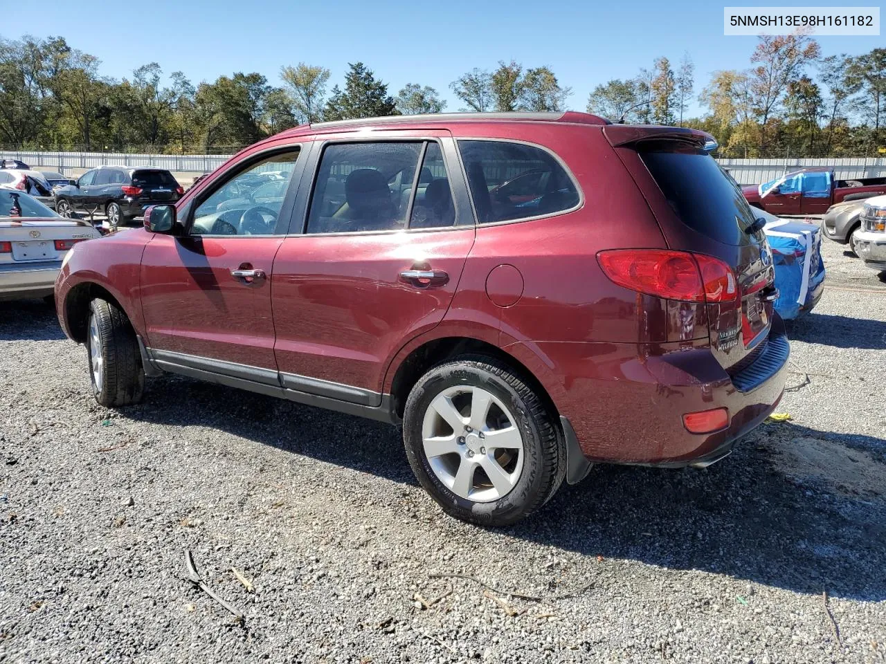 2008 Hyundai Santa Fe Se VIN: 5NMSH13E98H161182 Lot: 75896384