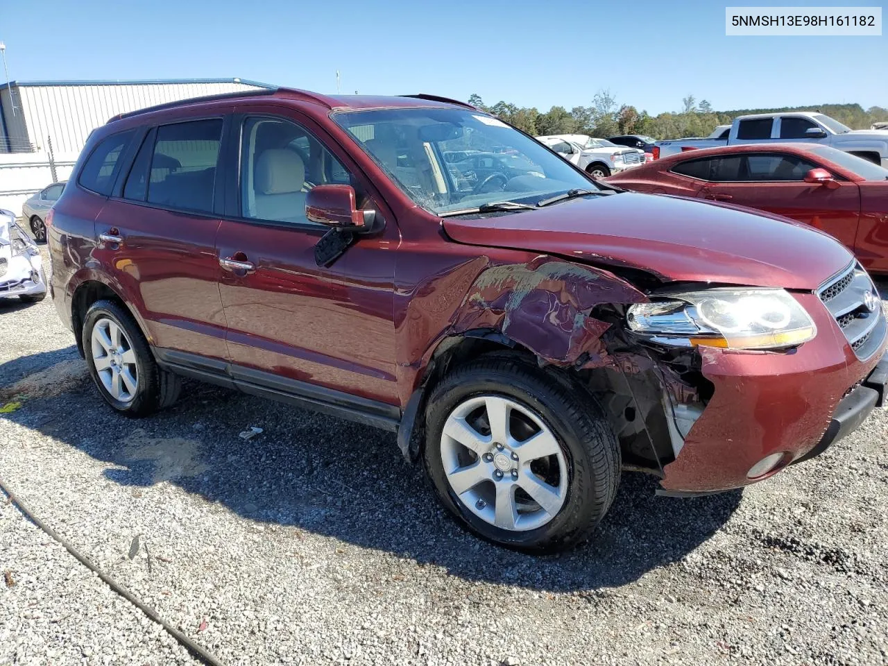 2008 Hyundai Santa Fe Se VIN: 5NMSH13E98H161182 Lot: 75896384