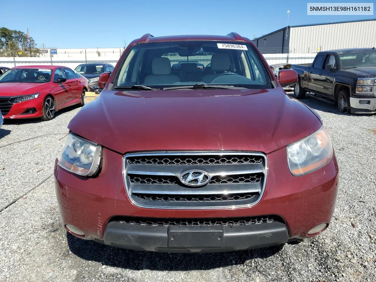 2008 Hyundai Santa Fe Se VIN: 5NMSH13E98H161182 Lot: 75896384