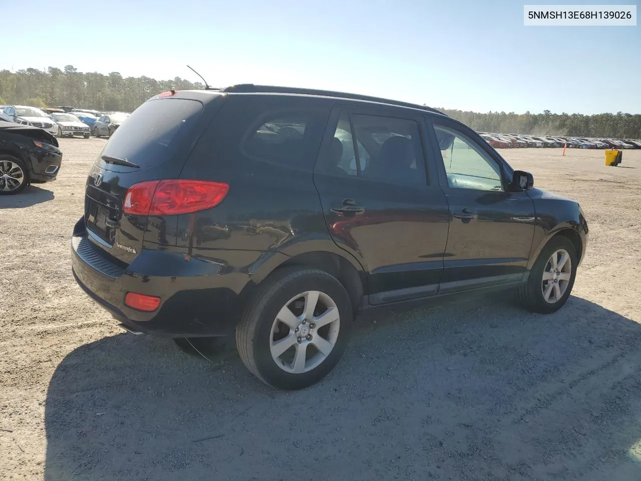 5NMSH13E68H139026 2008 Hyundai Santa Fe Se