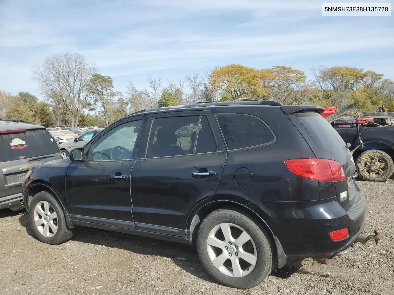 2008 Hyundai Santa Fe Se VIN: 5NMSH73E38H135728 Lot: 76550274