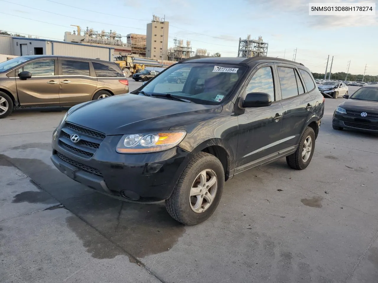 2008 Hyundai Santa Fe Gls VIN: 5NMSG13D88H178274 Lot: 76721354