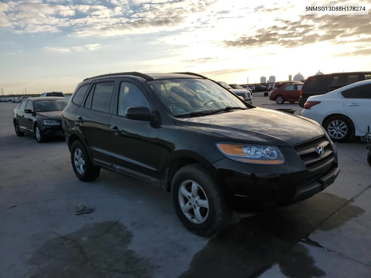 2008 Hyundai Santa Fe Gls VIN: 5NMSG13D88H178274 Lot: 76721354