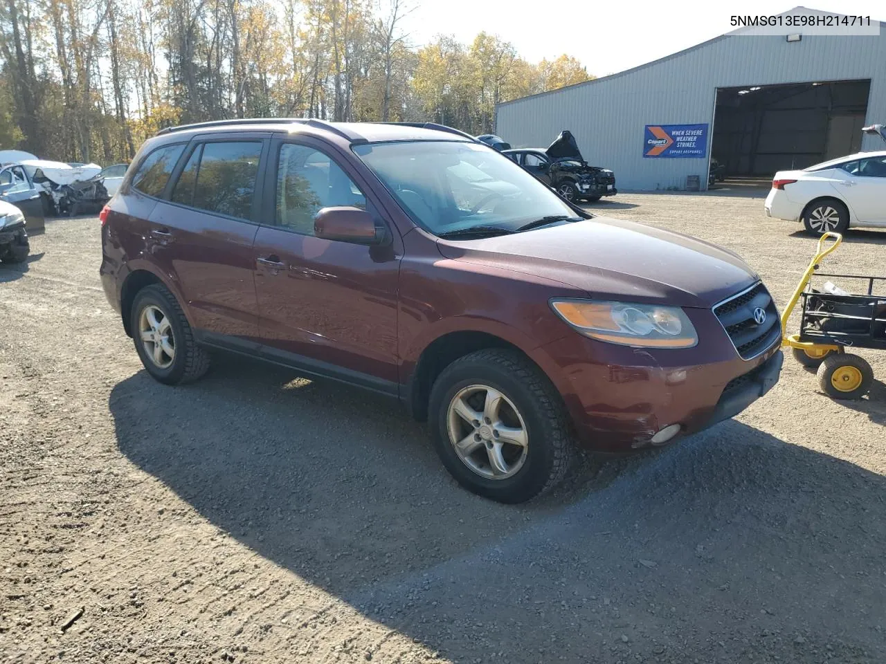 5NMSG13E98H214711 2008 Hyundai Santa Fe Gl