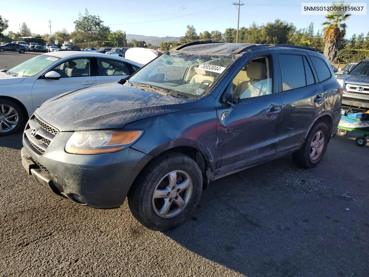 2008 Hyundai Santa Fe Gls VIN: 5NMSG13D08H159637 Lot: 76953044