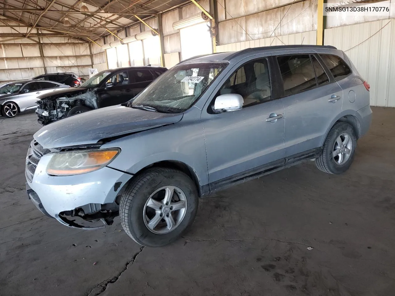 2008 Hyundai Santa Fe Gls VIN: 5NMSG13D38H170776 Lot: 77042714