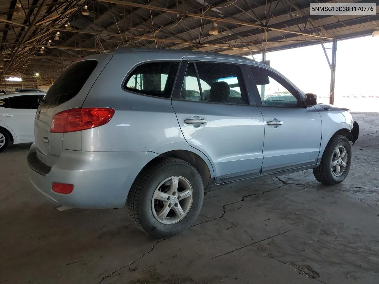 2008 Hyundai Santa Fe Gls VIN: 5NMSG13D38H170776 Lot: 77042714