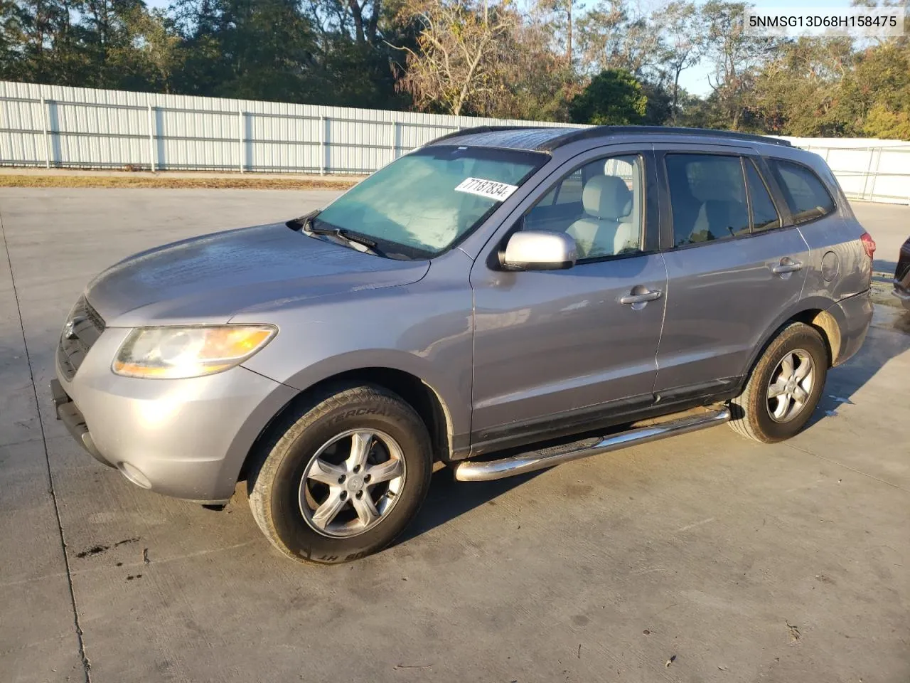 2008 Hyundai Santa Fe Gls VIN: 5NMSG13D68H158475 Lot: 77187834