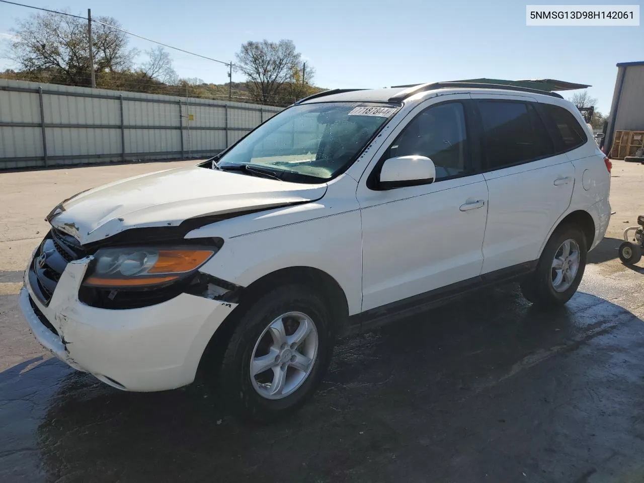 2008 Hyundai Santa Fe Gls VIN: 5NMSG13D98H142061 Lot: 77187844