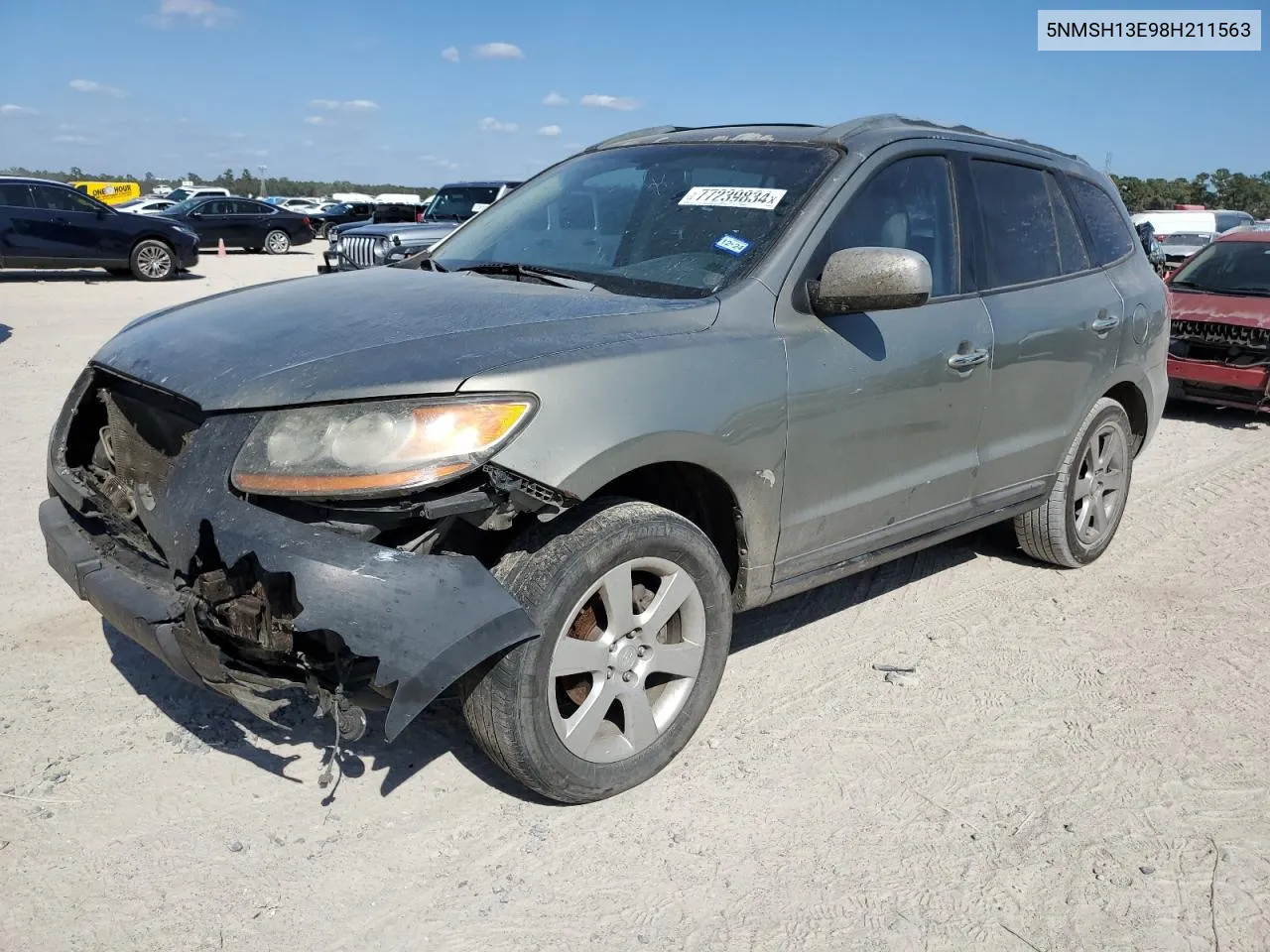 2008 Hyundai Santa Fe Se VIN: 5NMSH13E98H211563 Lot: 77239834